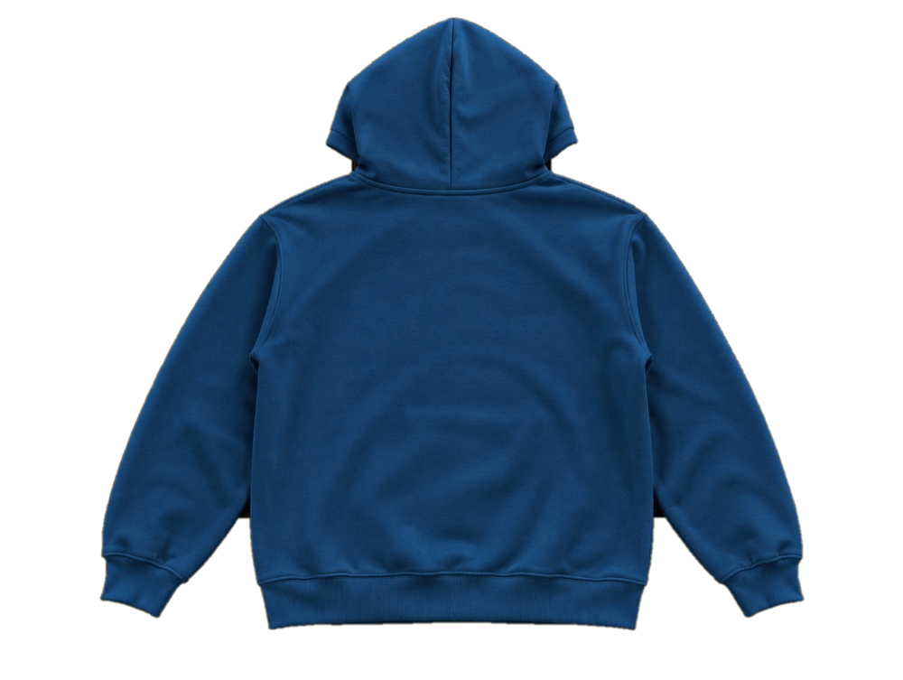 Paledonia blue hoodie back transparent background
