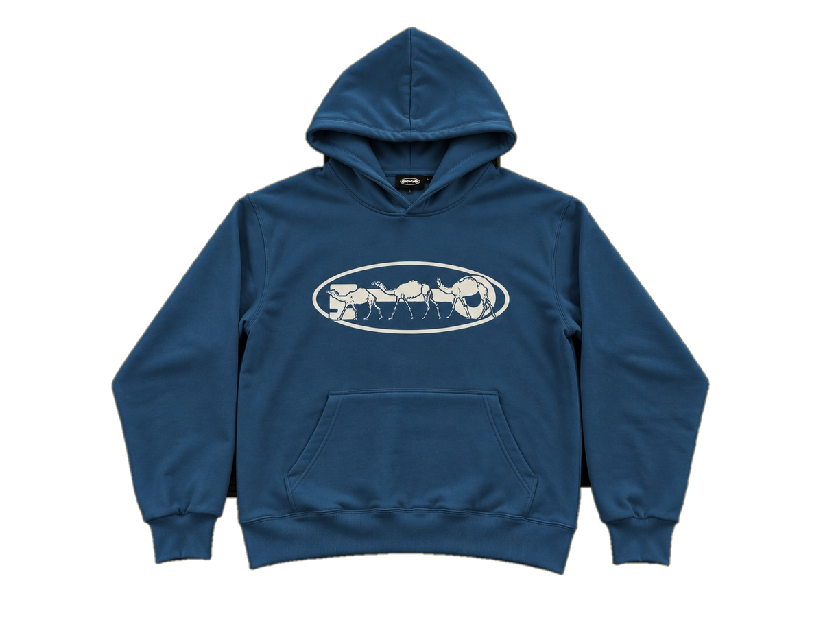 Paledonia blue hoodie front transparent background